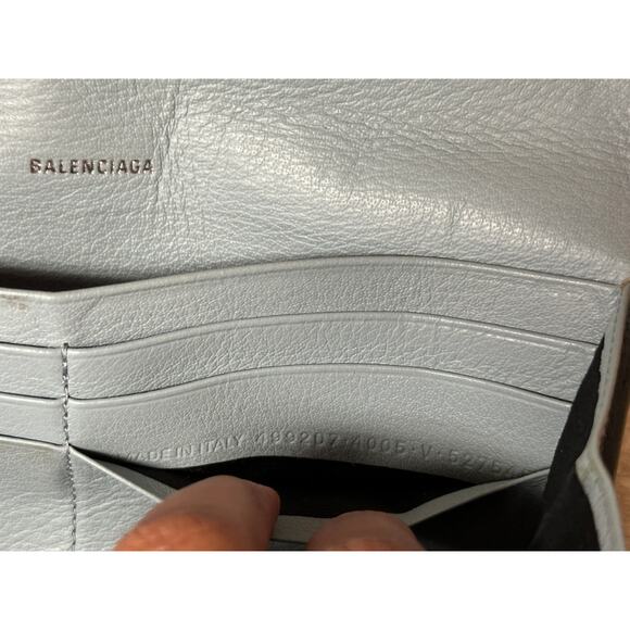 Authentic Balenciaga Envelope Continental Wallet in Light Blue - Picture 14 of 14